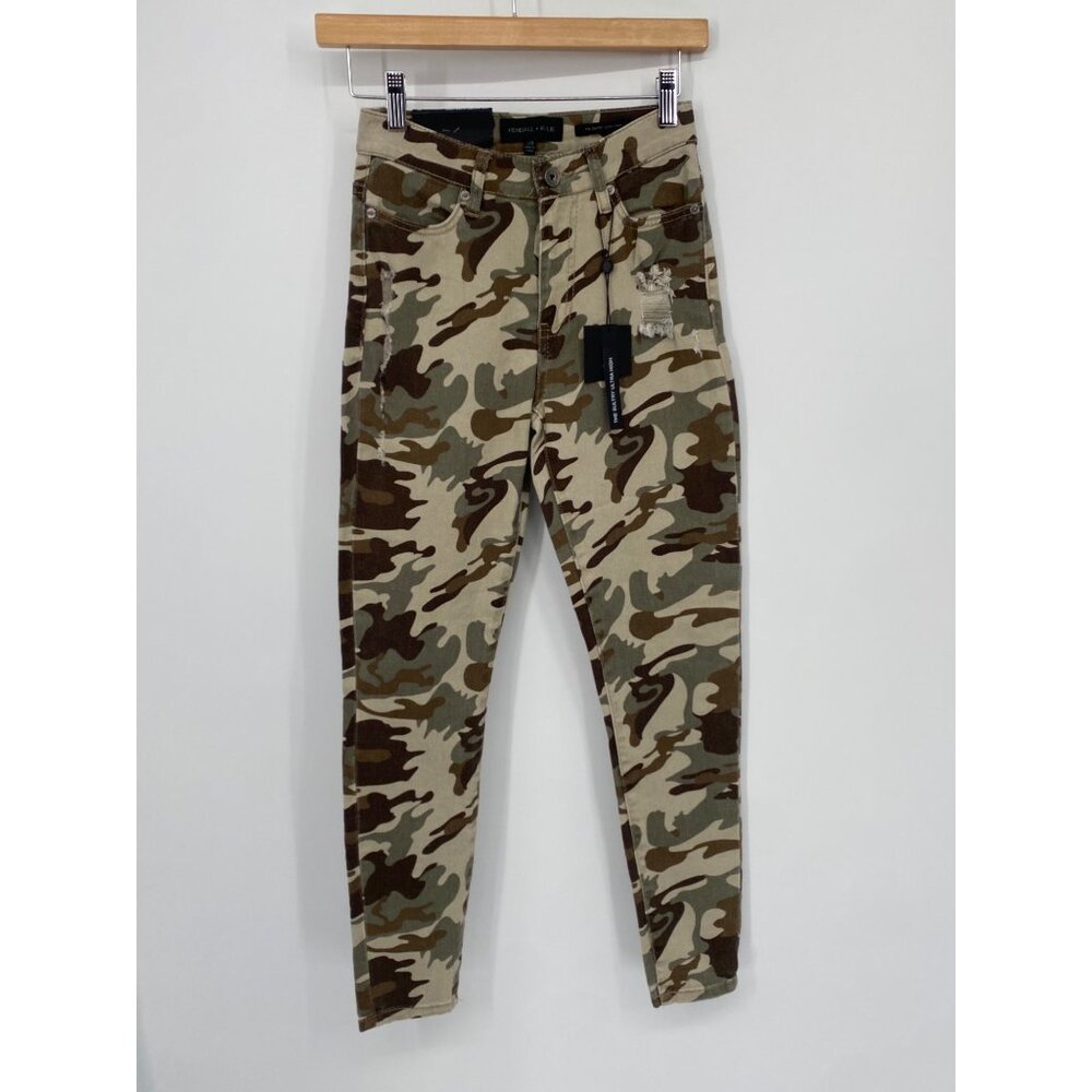 KENDALL + KYLIE THE SULTRY ULTRA HIGH SKINNY DISTRESS CAMO JEANS SIZE 24 NWT